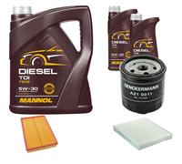 DENCKERMANN Controllo Set MANNOL Diesel TDI 5W-30 7L Per VW Fox 1.4