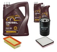 DENCKERMANN Controllo Set MANNOL Diesel TDI 5W-30 7L Per VW Golf II 1.6 1.8i