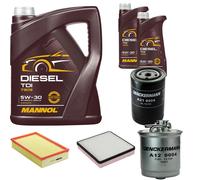 DENCKERMANN Controllo Set MANNOL Diesel TDI 5W-30 7L Per VW Golf II 1.6 TD