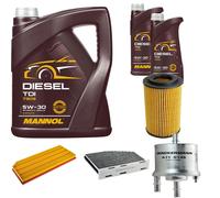 DENCKERMANN Controllo Set MANNOL Diesel TDI 5W-30 7L Per VW Golf VI 2.0 GTI