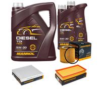 DENCKERMANN Controllo Set MANNOL Diesel TDI 5W-30 7L Per VW Polo 1.2 12V
