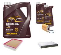 DENCKERMANN Controllo Set MANNOL Diesel TDI 5W-30 7L Per VW Polo 1.8 GTI