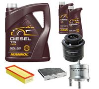 DENCKERMANN Controllo Set MANNOL Diesel TDI 5W-30 7L Per VW Touran 1.4 TSI