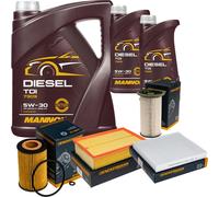DENCKERMANN Controllo Set MANNOL Diesel TDI 5W-30 7L Per VW Touran 2.0