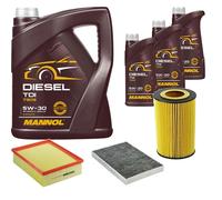 DENCKERMANN Controllo Set MANNOL Diesel TDI 5W-30 8L Per Audi A4 Avant 2.5