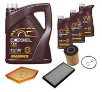 DENCKERMANN Controllo Set MANNOL Diesel TDI 5W-30 8L Per BMW 6er Cabriolet
