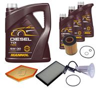DENCKERMANN Controllo Set MANNOL Diesel TDI 5W-30 8L Per BMW 6er Cabriolet