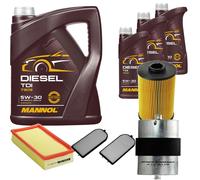 DENCKERMANN Controllo Set MANNOL Diesel TDI 5W-30 8L Per BMW 7 Serie 750i iL