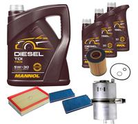 DENCKERMANN Controllo Set MANNOL Diesel TDI 5W-30 8L Per BMW 7 Serie 750i Li
