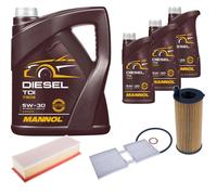 DENCKERMANN Controllo Set MANNOL Diesel TDI 5W-30 8L Per BMW X3 xDrive20d