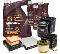 DENCKERMANN Controllo Set MANNOL Diesel TDI 5W-30 8L Per Isuzu D-Max II 2.5