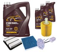 DENCKERMANN Controllo Set MANNOL Diesel TDI 5W-30 8L Per Lexus IS II 250