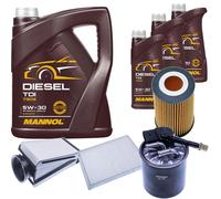 DENCKERMANN Controllo Set MANNOL Diesel TDI 5W-30 8L Per Mercedes C-Klasse