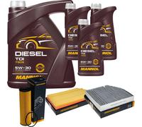 DENCKERMANN Controllo Set MANNOL Diesel TDI 5W-30 8L Per Mercedes E-Klasse