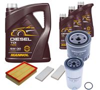 DENCKERMANN Controllo Set MANNOL Diesel TDI 5W-30 8L Per Nissan NP300 Navara