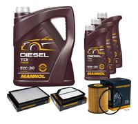 DENCKERMANN Controllo Set MANNOL Diesel TDI 5W-30 8L Per Opel Antara 2.0