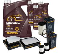 DENCKERMANN Controllo Set MANNOL Diesel TDI 5W-30 8L Per Opel Antara 2.2