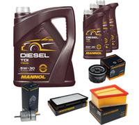 DENCKERMANN Controllo Set MANNOL Diesel TDI 5W-30 8L Per Opel Vivaro Kasten
