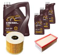 DENCKERMANN Controllo Set MANNOL Diesel TDI 5W-30 8L Per Peugeot 407 SW 2.0