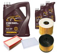 DENCKERMANN Controllo Set MANNOL Diesel TDI 5W-30 8L Per Peugeot 407 SW 2.0