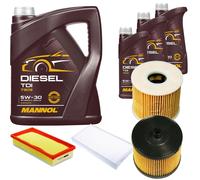 DENCKERMANN Controllo Set MANNOL Diesel TDI 5W-30 8L Per Peugeot 407 SW 2.0