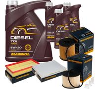 DENCKERMANN Controllo Set MANNOL Diesel TDI 5W-30 8L Per Peugeot 407 SW 2.0