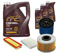 DENCKERMANN Controllo Set MANNOL Diesel TDI 5W-30 8L Per Renault Kangoo 1.9