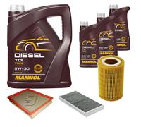 DENCKERMANN Controllo Set MANNOL Diesel TDI 5W-30 8L Per Saab 9-3 2.2 TiD