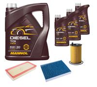 DENCKERMANN Controllo Set MANNOL Diesel TDI 5W-30 8L Per VW Touareg 3.0 V6