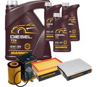 DENCKERMANN Controllo Set MANNOL Diesel TDI 5W-30 8L Per VW Transporter VI