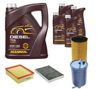 DENCKERMANN Controllo Set MANNOL Diesel TDI 5W-30 9L Per Audi A4 Avant 2.7