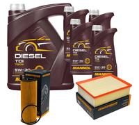 DENCKERMANN Controllo Set MANNOL Diesel TDI 5W-30 9L Per Audi A4 Avant 2.7