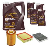 DENCKERMANN Controllo Set MANNOL Diesel TDI 5W-30 9L Per Audi A4 Cabriolet