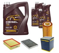 DENCKERMANN Controllo Set MANNOL Diesel TDI 5W-30 9L Per Audi A4 Cabriolet