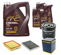 DENCKERMANN Controllo Set MANNOL Diesel TDI 5W-30 9L Per Audi A6 2.4 2.8
