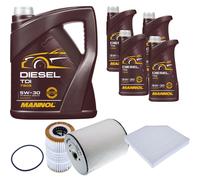 DENCKERMANN Controllo Set MANNOL Diesel TDI 5W-30 9L Per Audi A8 3.0 TFSI