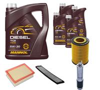 DENCKERMANN Controllo Set MANNOL Diesel TDI 5W-30 9L Per BMW 3er Cabriolet