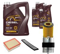 DENCKERMANN Controllo Set MANNOL Diesel TDI 5W-30 9L Per BMW 3er Cabriolet
