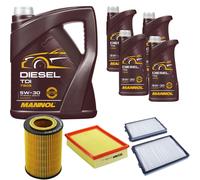 DENCKERMANN Controllo Set MANNOL Diesel TDI 5W-30 9L Per BMW 5 Serie 523i 520i