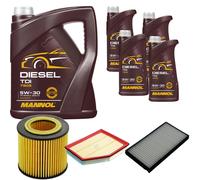 DENCKERMANN Controllo Set MANNOL Diesel TDI 5W-30 9L Per BMW 5 Serie 523i 525i