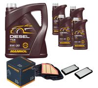 DENCKERMANN Controllo Set MANNOL Diesel TDI 5W-30 9L Per BMW X5 XDRIVE50I X6