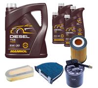 DENCKERMANN Controllo Set MANNOL Diesel TDI 5W-30 9L Per Mercedes C-Klasse