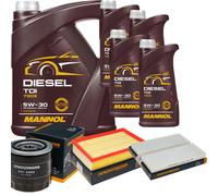 DENCKERMANN Controllo Set MANNOL Diesel TDI 5W-30 9L Per Nissan NP300 Navara