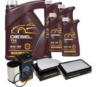 DENCKERMANN Controllo Set MANNOL Diesel TDI 5W-30 9L Per Opel Antara 2.2