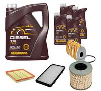 DENCKERMANN Controllo Set MANNOL Diesel TDI 5W-30 9L Per Opel Vivaro Kasten