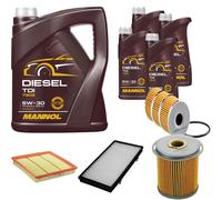 DENCKERMANN Controllo Set MANNOL Diesel TDI 5W-30 9L Per Opel Vivaro Kasten