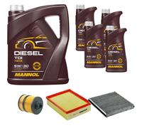 DENCKERMANN Controllo Set MANNOL Diesel TDI 5W-30 9L Per Renault Vel Satis