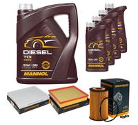 DENCKERMANN Controllo Set MANNOL Diesel TDI 5W-30 9L Per VW Amarok 2.0 BiTDI