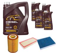 DENCKERMANN Controllo Set MANNOL Diesel TDI 5W-30 9L Per VW Touareg 3.0 V6