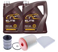 DENCKERMANN Controllo Set MANNOL Elite 5W-40 10L Per Audi A6 Avant S6